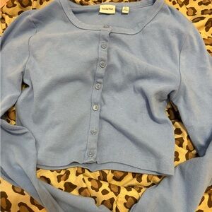 Sunday Best Light Blue Button-Up Girls' Cardigan